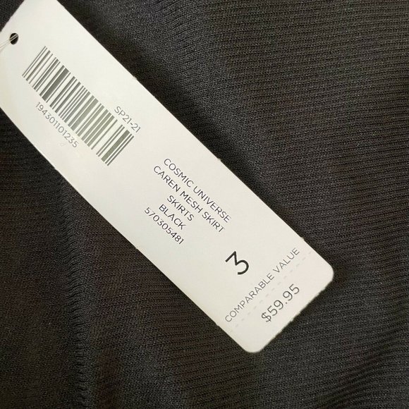 Chico's Womens Cosmic Universe Caren Mesh Skirt Size 3 XL Black White NEW - Picture 5 of 5
